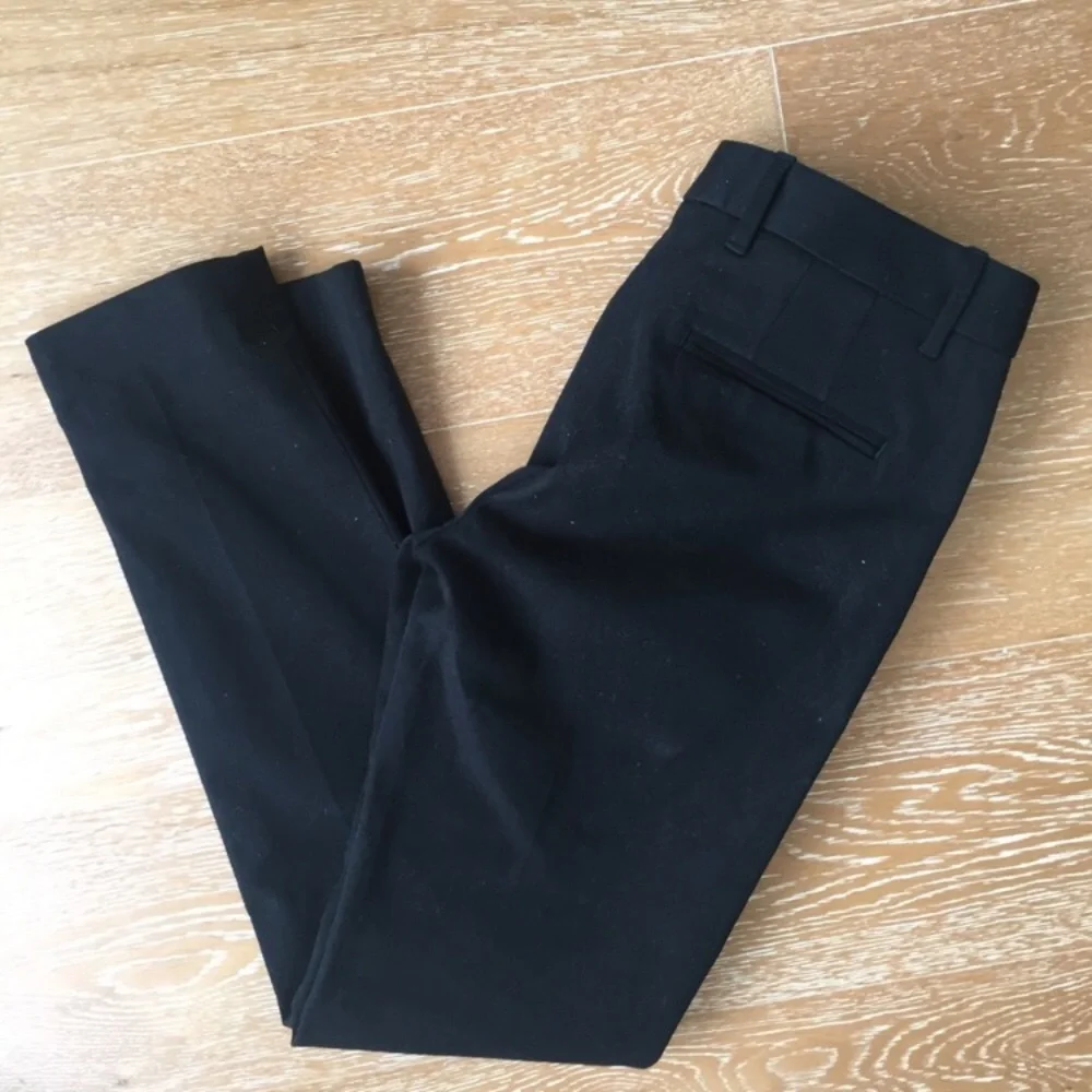 GAP black two way stretch cotton slim cropped pants size 00 Audrey Hepburn - Picture 4 of 5